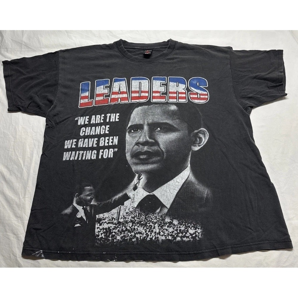 Martin Luther King JR Barack Obama Change T-Shirt Size 2XL